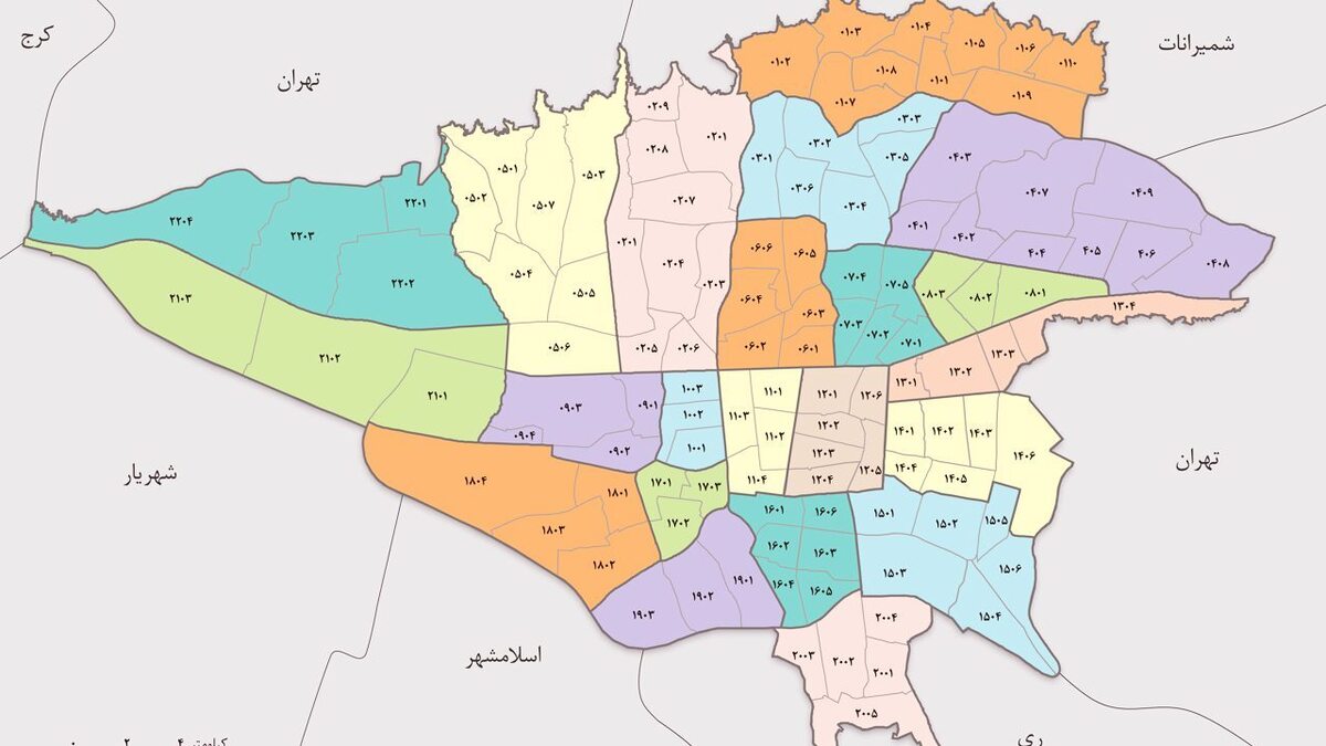 نقشه تهران