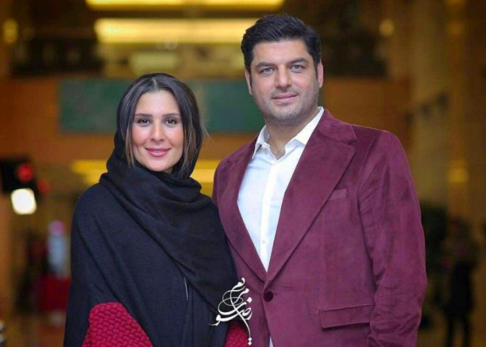 سام درخشانی و همسرش (1)