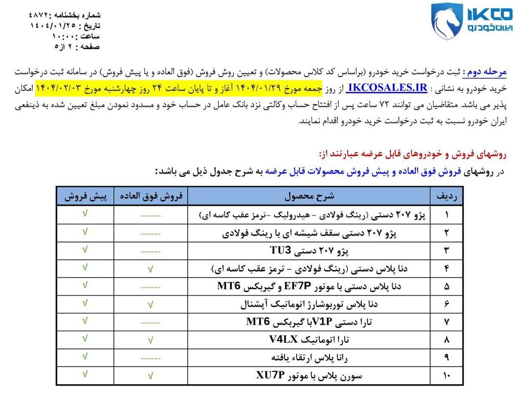 ثبت نام ایران خودرو