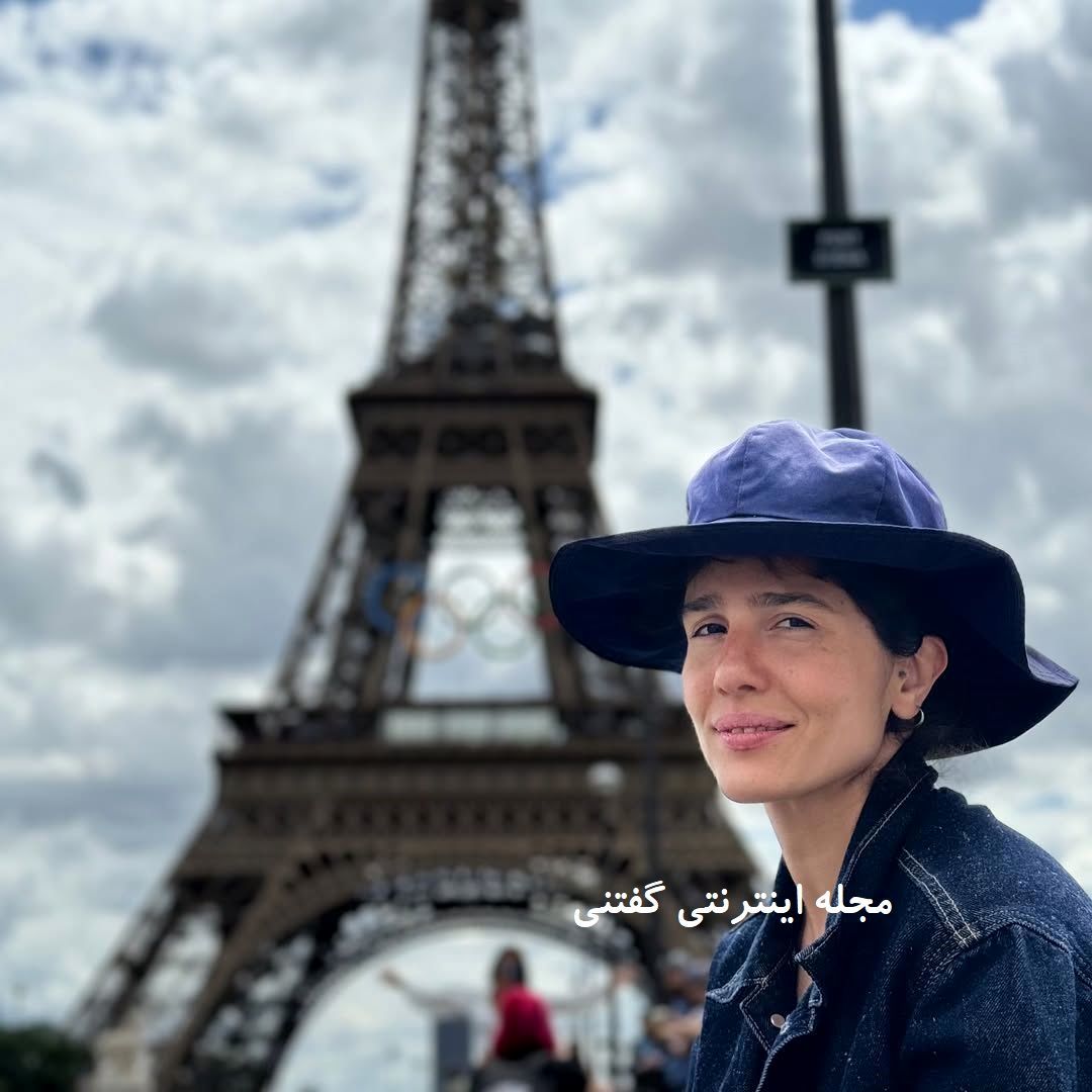 مرجان اتفاقیان کنار برج ایفل 1