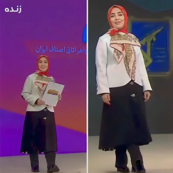 کت و دامن و روسری ژیلا صادقی در رسانه ملی