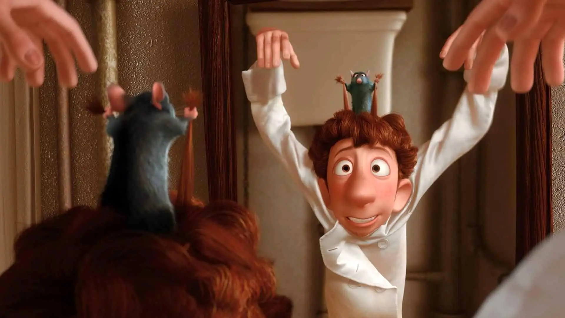 رمی در حال کنترل لینگوئینی در انیمیشن Ratatouille