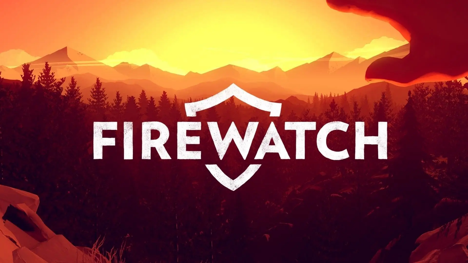 لوگو سفید رنگ بازی Firewatch