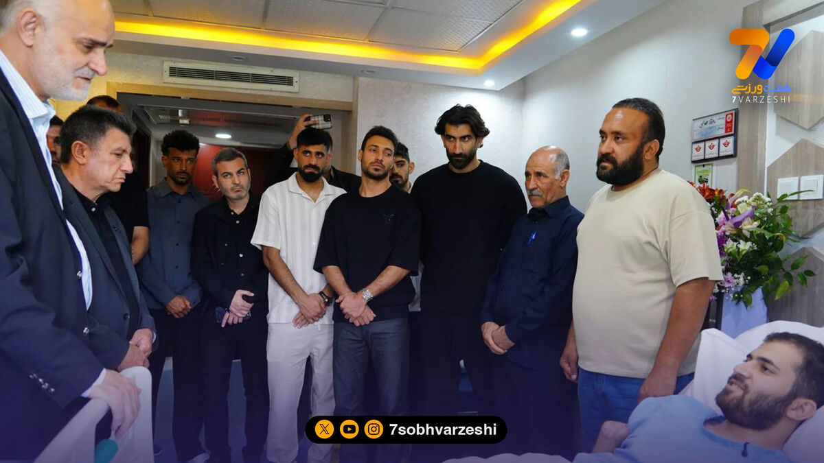 دیدار اعضای تیم ملی فوتبال با جانباز جنگ تحمیلی