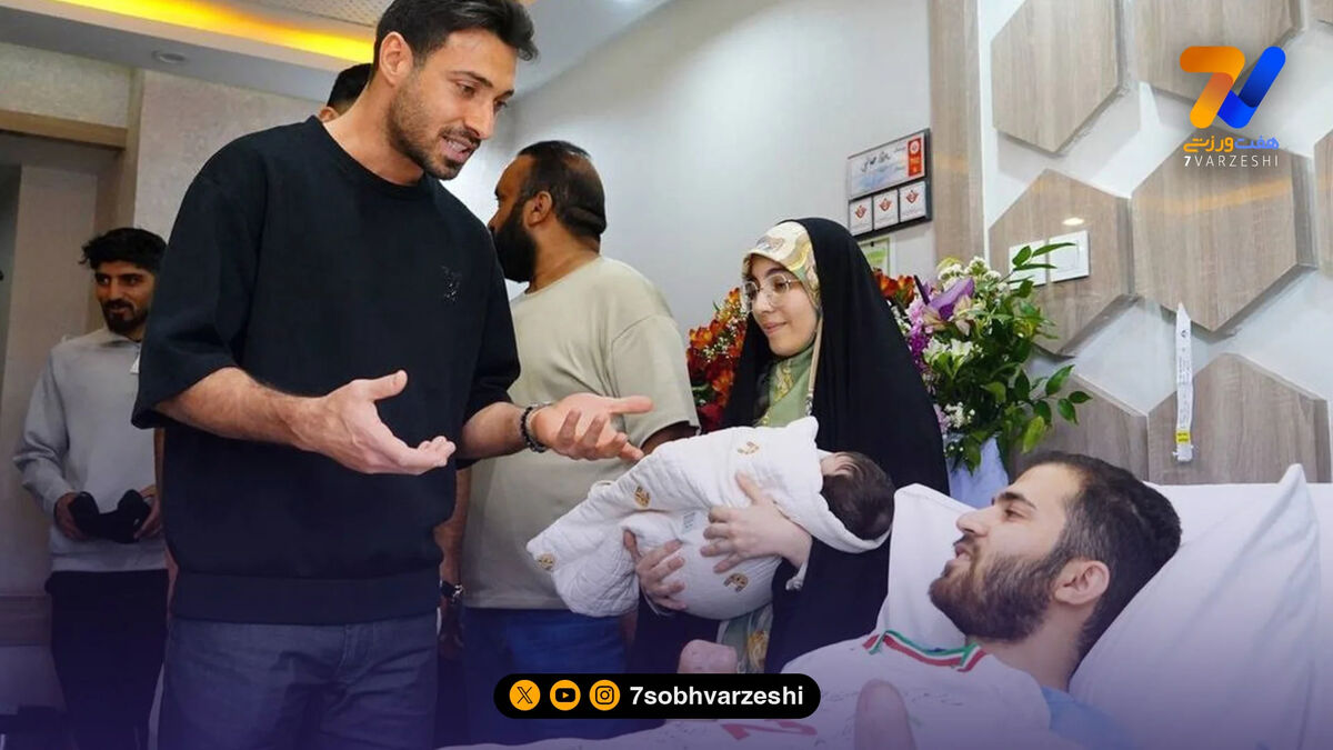 دیدار اعضای تیم ملی فوتبال از جانباز جنگ رمضان