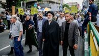 تصاویر جدید از برادر رهبر انقلاب در یک مراسم