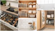 چیدمان ظروف در کابینت؛ ایده های ساده و کاربردی