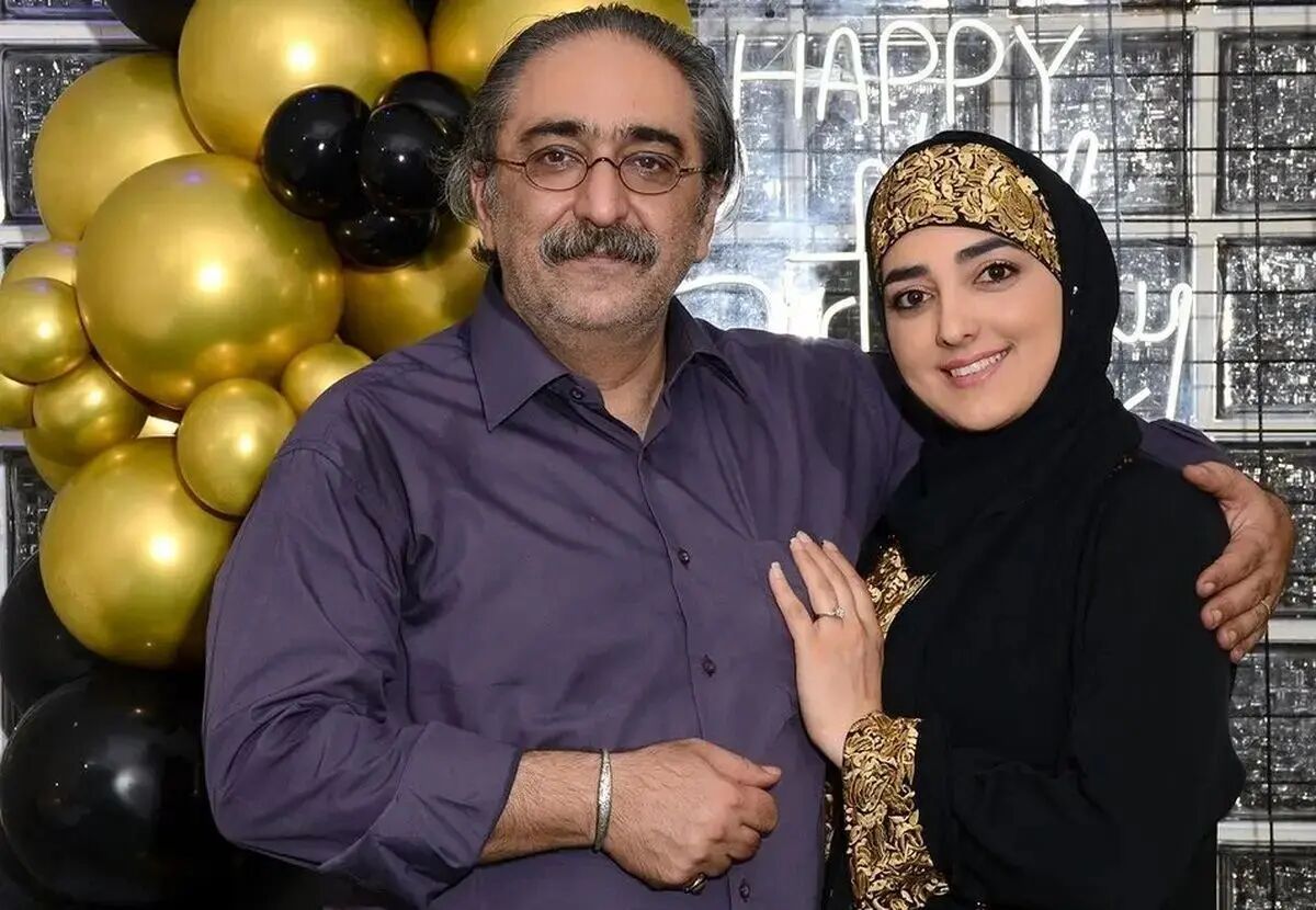 ستاره سادات قطبی با همسرش شهرا‌م شکیبا در هیئت + عکس