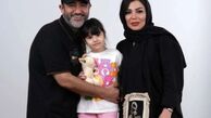 عکس سینه‌زنی مهران غفوریان و دخترش هانا در هیئت عزاداری