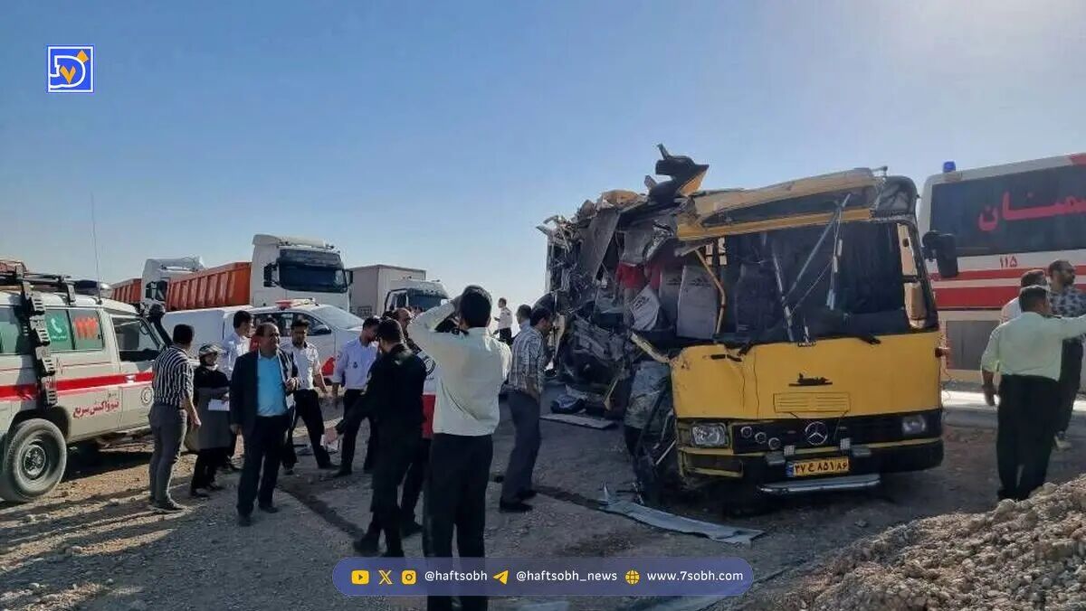 عکس‌های هولناک از اتوبوس دانشجویان امروز 8مهر+ اسامی کشته‌شدگان