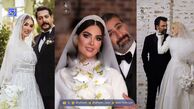 عکس | ژست‌های خاص عروسی کامران تفتی و متین ستوده، محمد نادری و الناز خانوم، آرام جعفری و بابک انصاری