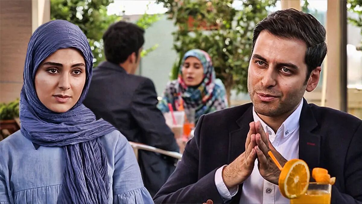 سفر در زمان | سلفی «آفرین» و همسرش «محمدعلی» در پشت صحنه سریال آنام سال 1396