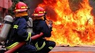 آتش سوزی در یک جایگاه تهران به دلیل نقص فنی یک خودرو