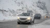 ترافیک سنگین محورهای شمالی / برف و باران در جاده‌ها