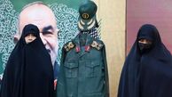 عکس| دختر شهید سلامی بر مزار پدرش