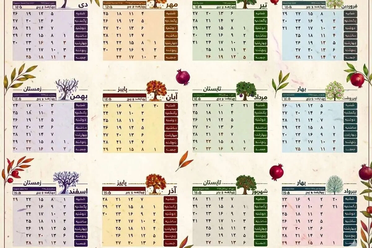 ۲ مرداد ۱۴۰۵ چه روزی است؟/ تاریخ دقیق دوم مرداد در تقویم شمسی، قمری و میلادی اعلام شد