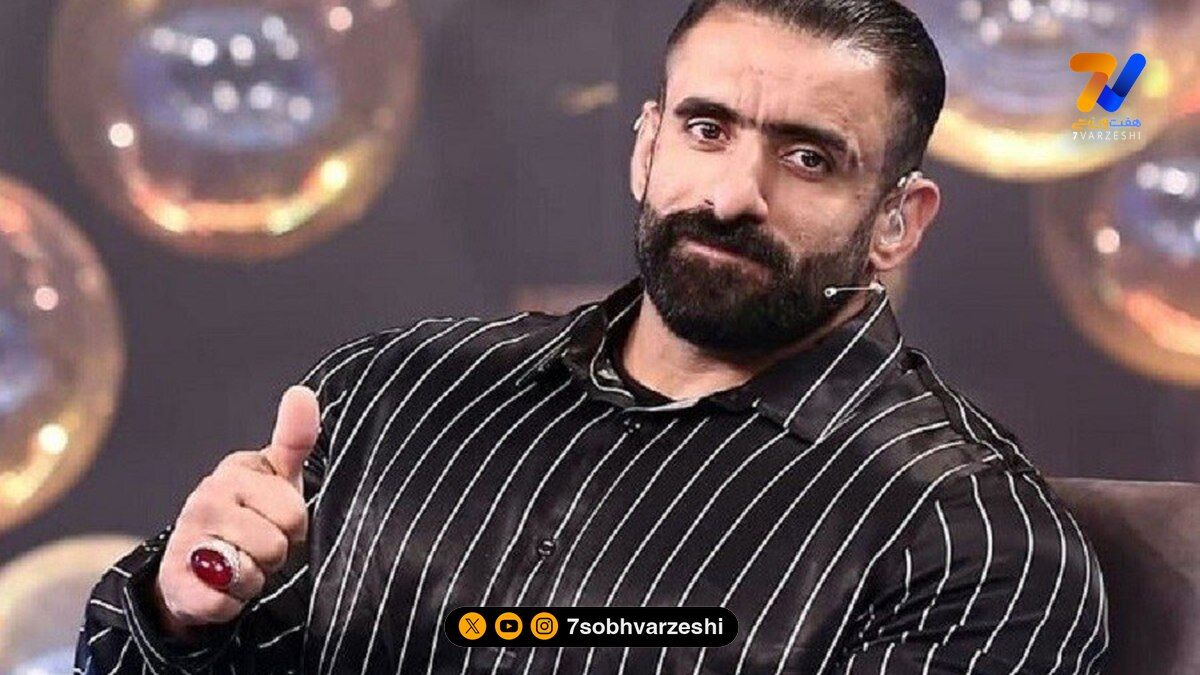 گردنبند و دستبند طلای سنگین وزن هادی چوپان با نقشه ایران
