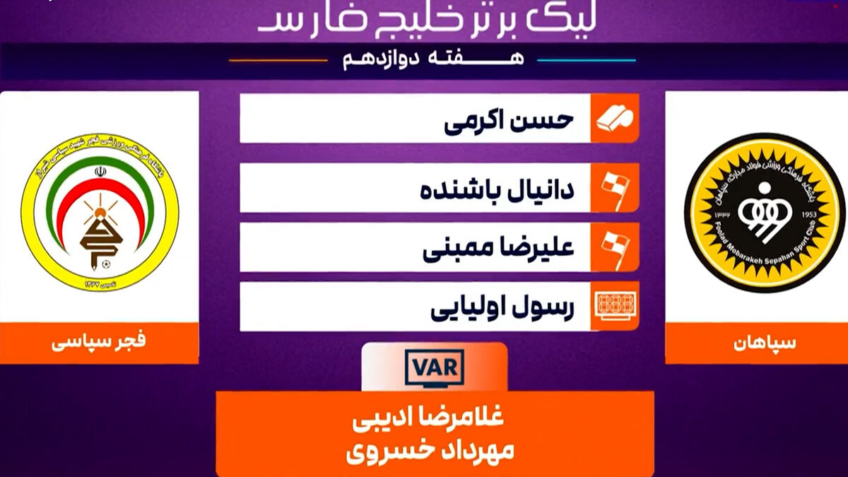 کارشناسی داوری سپاهان – فجرسپاسی