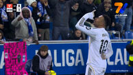 گل اول رئال مادرید به آلاوس توسط امباپه